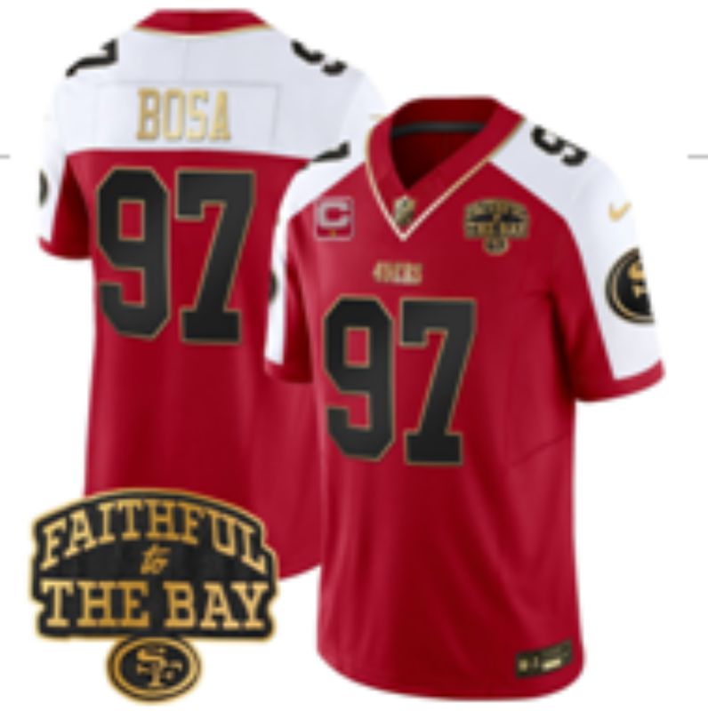 Men Nike San Francisco 49ers #97 Bosa Red Limited NFL 2025 Jersey 0051